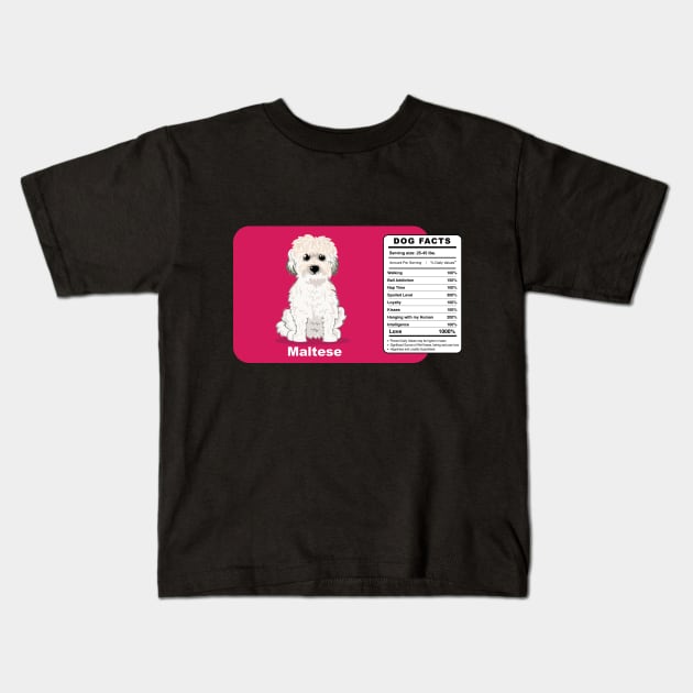 Maltese Dog Kids T-Shirt by Brash Ideas